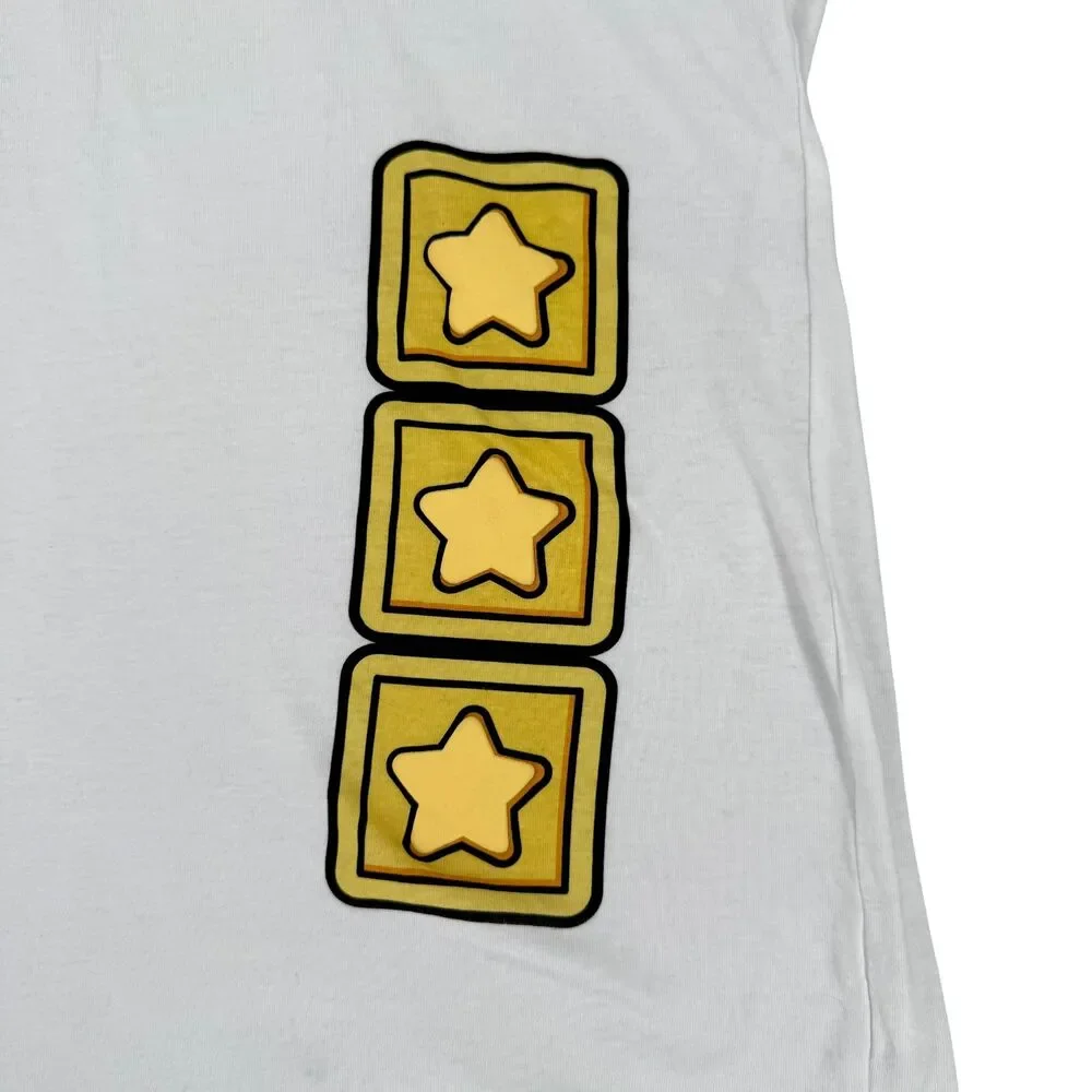 Nintendo Kirby Banana Graphic Shirt XL White Japanese Puffy Print Gamer Anime - Picture 5 of 10